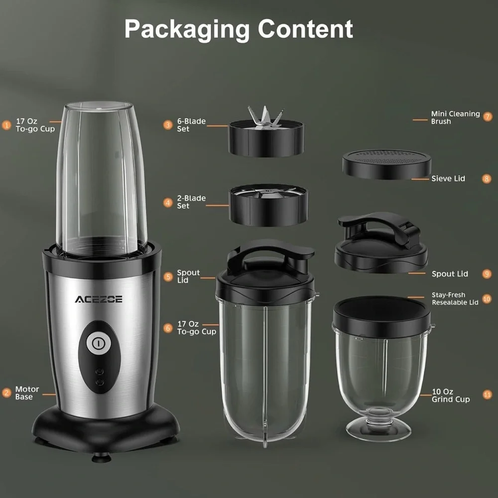 Acezoe Multi-Use‎ Blender Set Potrable